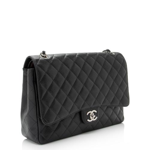 Chanel Caviar Leather Classic Maxi Double Flap Bag