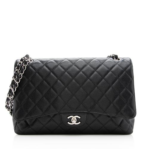 Chanel Caviar Leather Classic Maxi Single Flap Bag