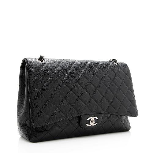 Chanel Caviar Leather Classic Maxi Single Flap Bag