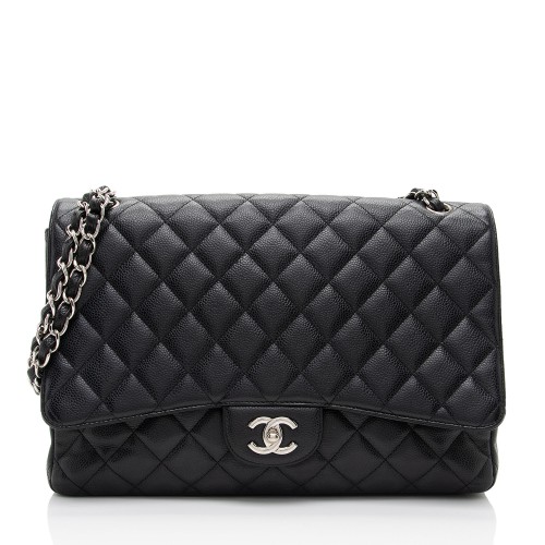 Chanel Caviar Leather Classic Maxi Single Flap Bag