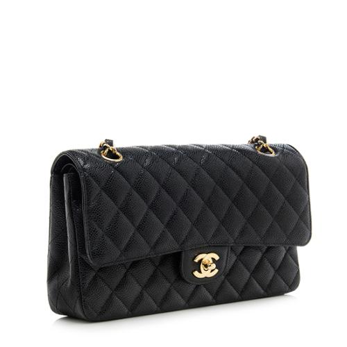 Chanel Caviar Leather Classic Medium Double Flap Bag