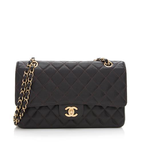 Chanel Caviar Leather Classic Medium Double Flap Bag