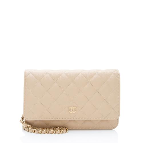 Chanel Caviar Leather Classic Wallet on Chain