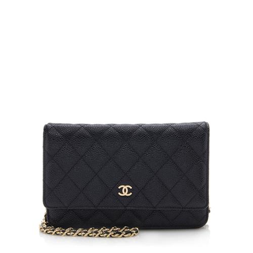 Chanel Caviar Leather Classic Wallet on Chain