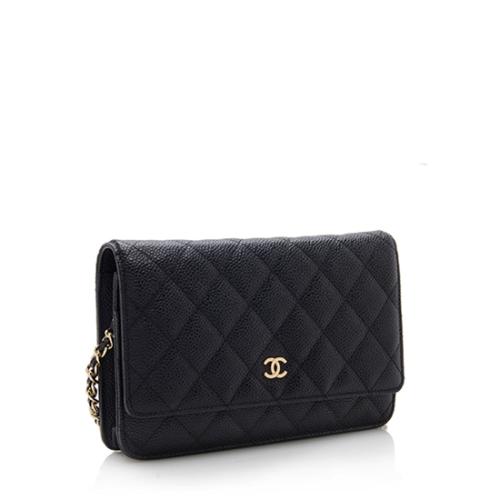 Chanel Caviar Leather Classic Wallet on Chain