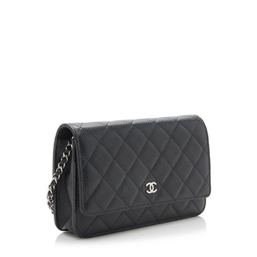 Chanel Caviar Leather Classic Wallet on Chain