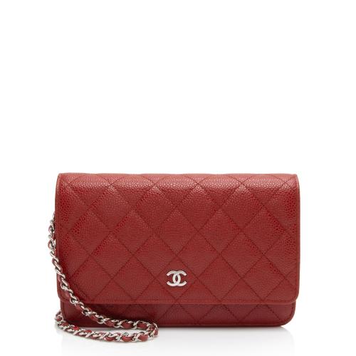 Chanel Caviar Leather Classic Wallet on Chain