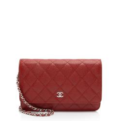 Chanel Caviar Leather Classic Wallet on Chain