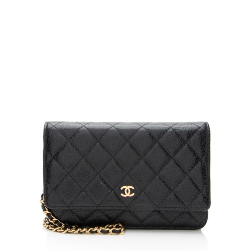 Chanel Caviar Leather Classic Wallet on Chain