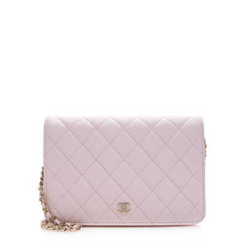 Chanel Caviar Leather Clutch On Chain Bag