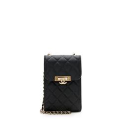 Chanel Caviar Leather Golden Class Phone Holder Crossbody