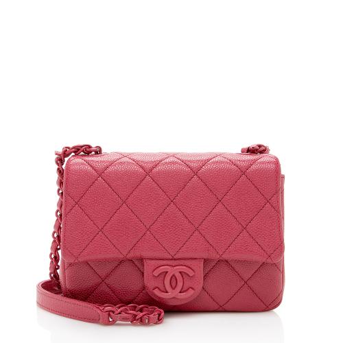 Chanel Caviar Leather Incognito Square Mini Flap Bag