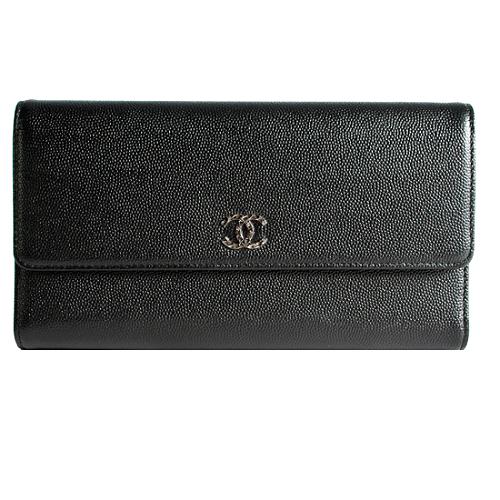 Chanel Caviar Leather Long Wallet