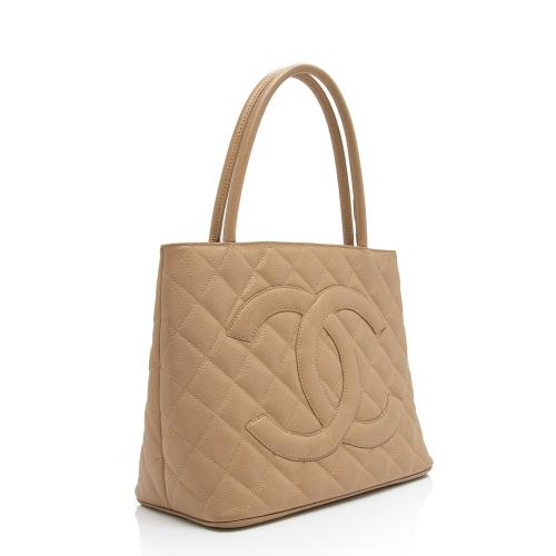 Chanel Caviar Leather Medallion Tote