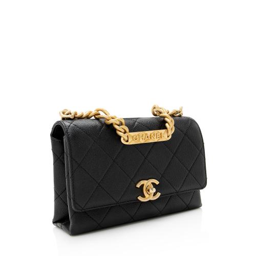 Chanel Caviar Leather Mini Bracelet on Chain Flap Bag