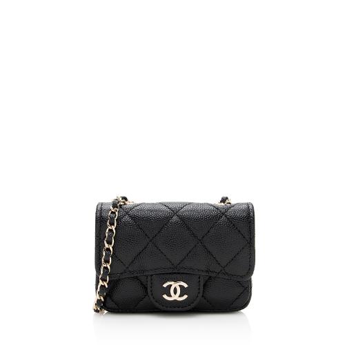 Chanel Caviar Leather Mini Chain Belt Bag