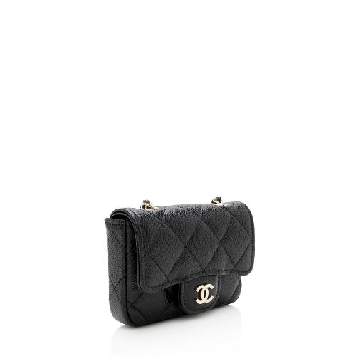 Chanel Caviar Leather Mini Chain Belt Bag