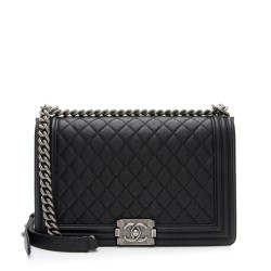 Chanel Caviar Leather New Medium Boy Bag