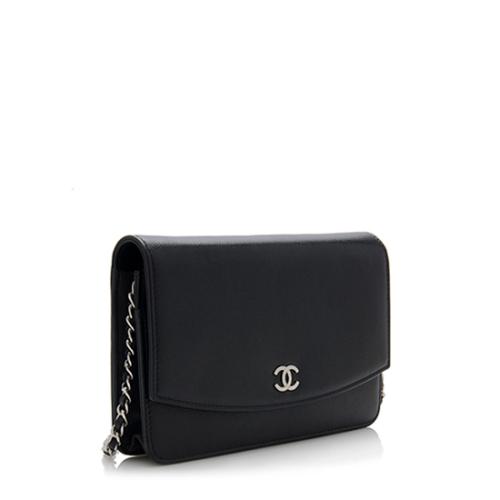 Chanel Caviar Leather Sevruga Wallet on Chain