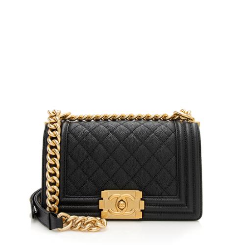 Chanel Caviar Leather Small Boy Bag