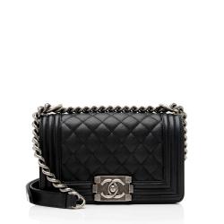 Chanel Caviar Leather Small Boy Bag