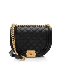 Chanel Caviar Leather Small Boy Messenger