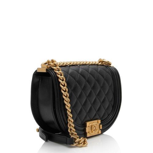 Chanel Caviar Leather Small Boy Messenger