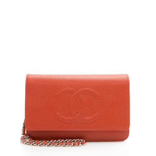 Chanel Caviar Leather Timeless CC Wallet on Chain