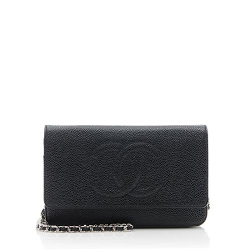 Chanel Caviar Leather Timeless CC Wallet on Chain