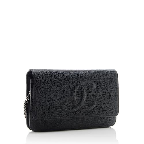 Chanel Caviar Leather Timeless CC Wallet on Chain