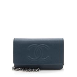 Chanel Caviar Leather Timeless CC Wallet on Chain