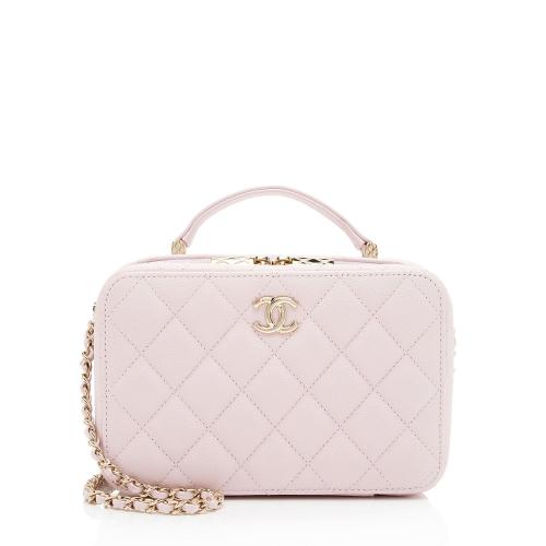 Chanel Caviar Leather CC Top Handle Vanity Case