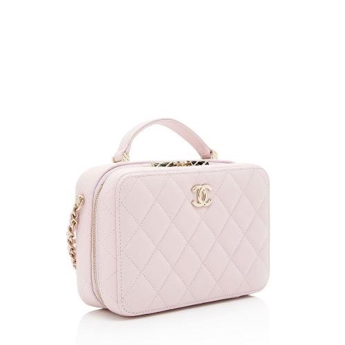 Chanel Caviar Leather CC Top Handle Vanity Case