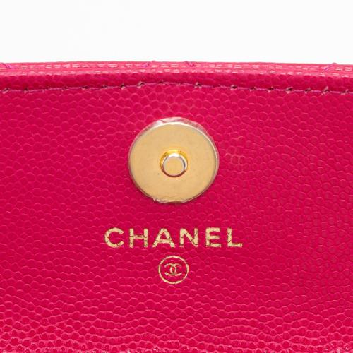 Chanel Caviar Leather Twist You Buttons Flap Chain Belt Bag