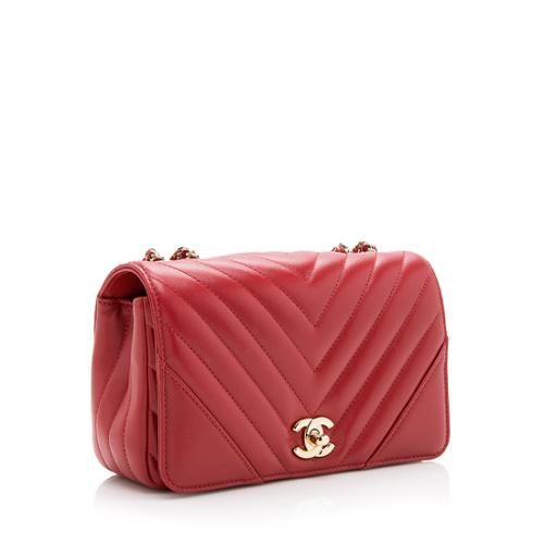 Chanel Chevron Calfskin Statement Mini Flap Bag