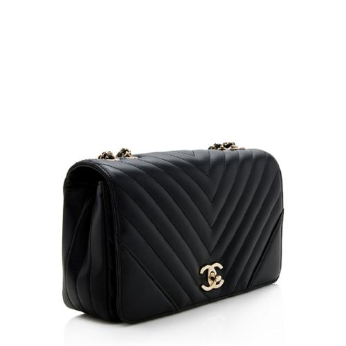 Chanel Chevron Calfskin Statement Small Flap Bag 