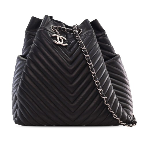 Chanel Chevron Calfskin Urban Spirit Bucket Bag