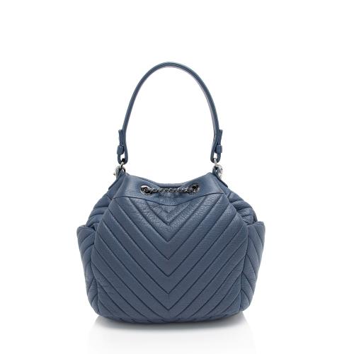 Chanel Chevron Goatskin CC Urban Spirit Small Bucket Bag