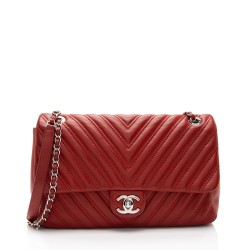 Chanel Chevron Lambskin Classic Jumbo Single Flap Bag