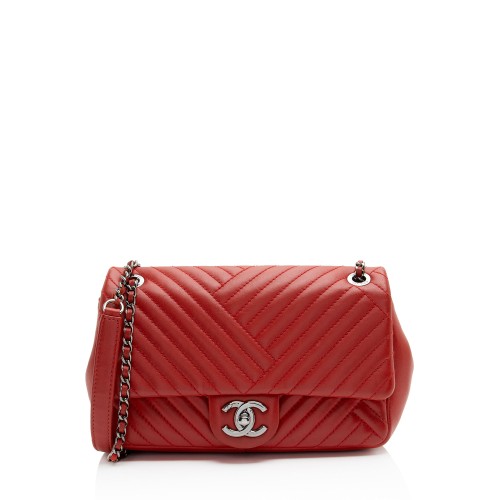 Chanel Chevron Lambskin Classic Small Single Flap Bag