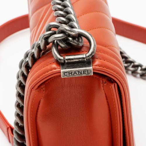 Chanel Chevron Lambskin Old Medium Boy Bag