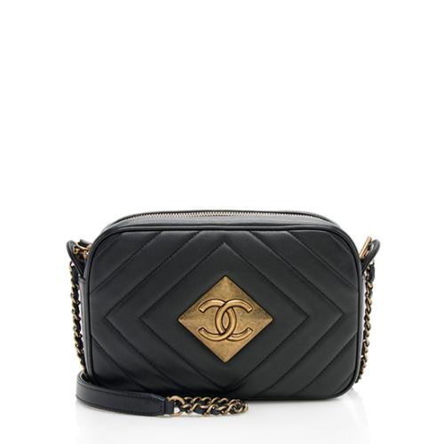 Chanel Chevron Lambskin Pyramid CC Camera Bag