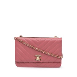 Chanel Chevron Quilted Lambskin Trendy CC Wallet on Chain