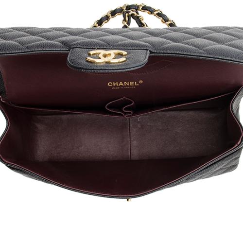 Chanel Caviar Leather Classic Jumbo Double Flap Bag