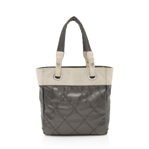 Chanel Coated Canvas Paris Biarritz Small Tote