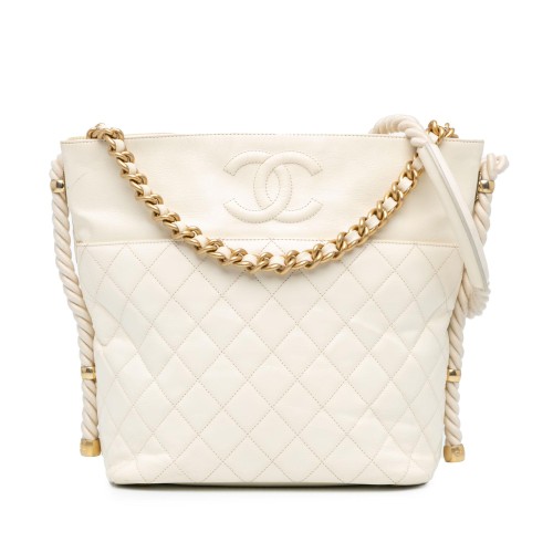 Chanel Crumpled Calfskin En Vogue Rope Satchel