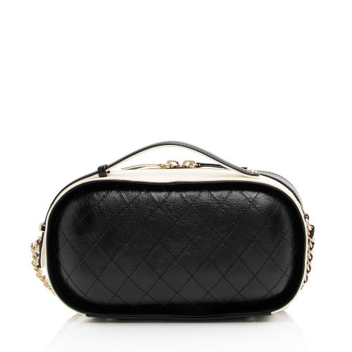 Chanel Crumpled Calfskin Mini Vanity Case Shoulder Bag