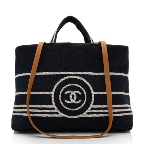 Chanel Denim CC Large Shopping Tote