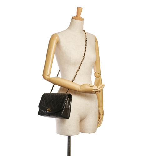 Chanel Diana Lambskin Leather Crossbody Bag