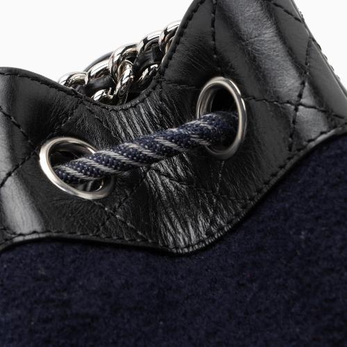 Chanel Embroidered Wool Paris-Hamburg Drawstring Bucket Bag